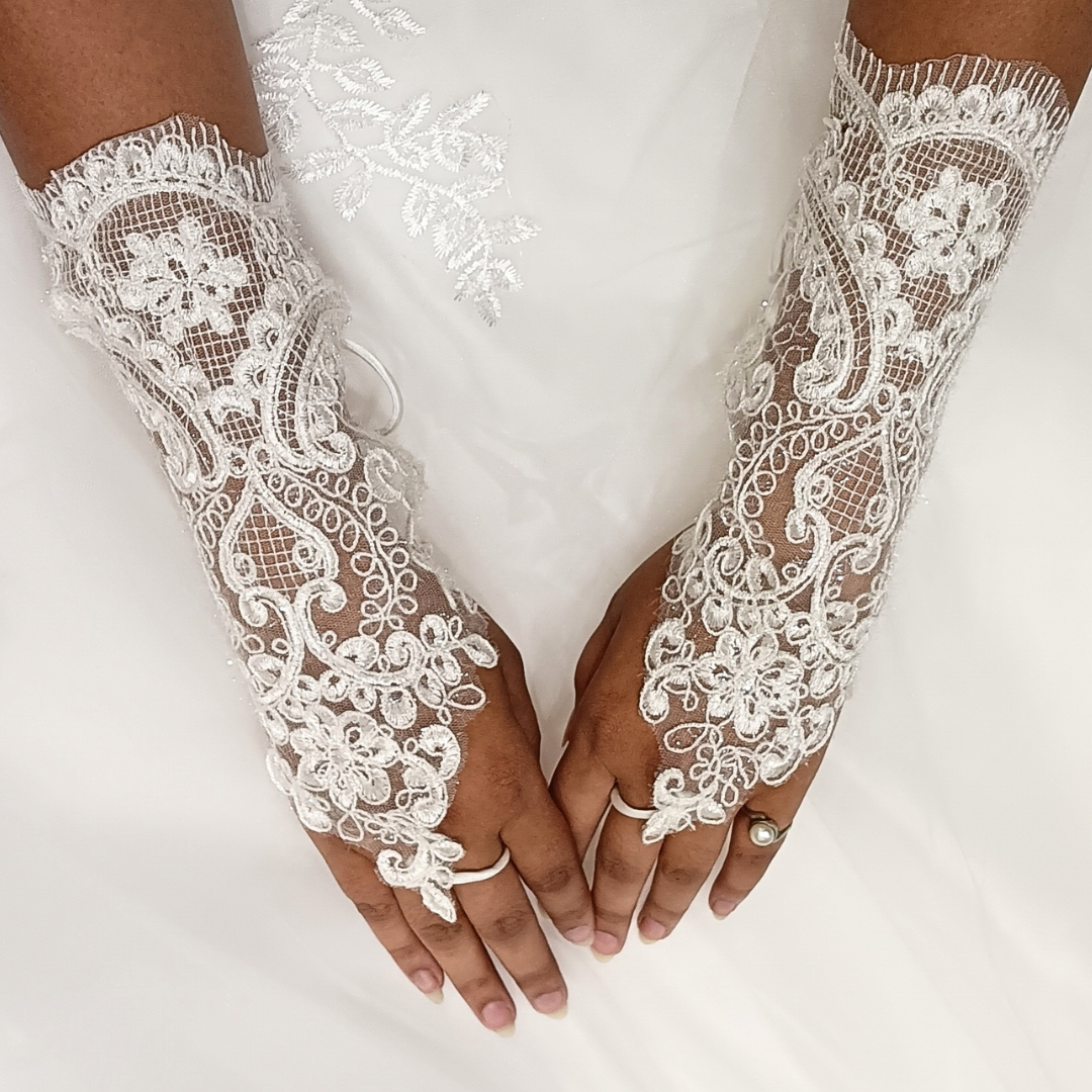 Religious wedding gloves for bride in Shillong