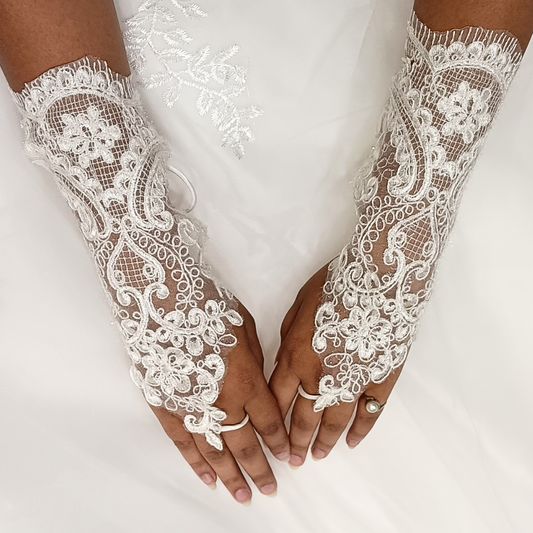 Religious wedding gloves for bride in Shillong