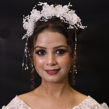 Modest Christian bridal hair Wreath in  Odisha