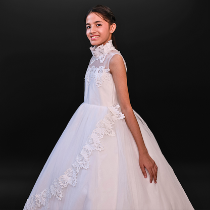 GownLink First Holy Communion Frock * 9 TO 14 Years HLC-Lotus