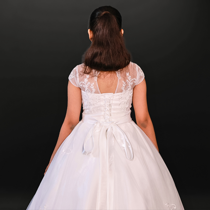 GownLink First Holy Communion White Dress HLCKID