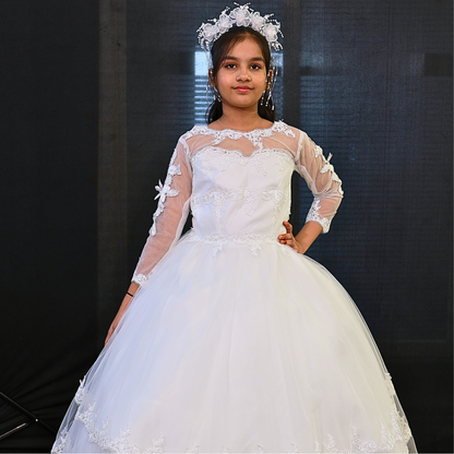 GownLink First Holy Communion Frock * 9 TO 14 Years HLC-1800thin