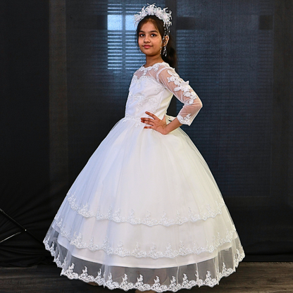 GownLink First Holy Communion Frock * 9 TO 14 Years HLC-1800thin