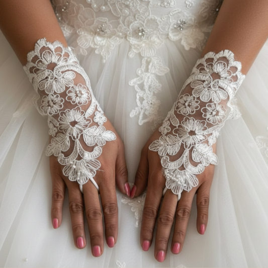 GownLink's Radiant Bridal Gloves for Christian & Catholic Wedding