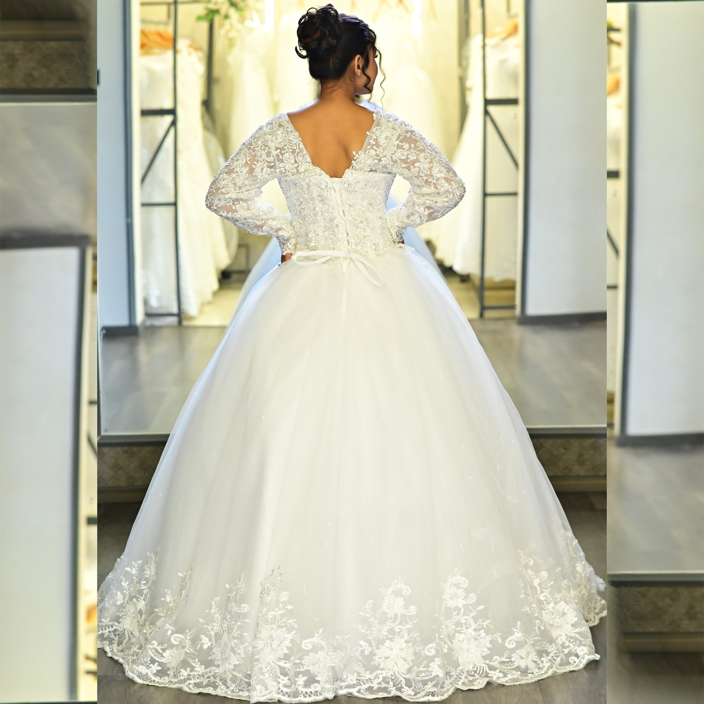 GownLink's Adorable White Wedding Princess Gown GLGB144-B