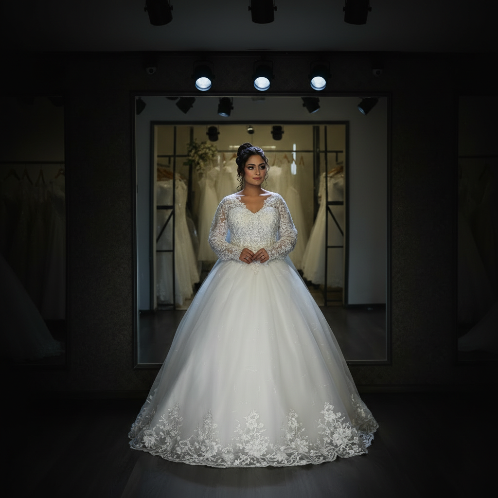 GownLink's Adorable White Wedding Princess Gown GLGB144-B