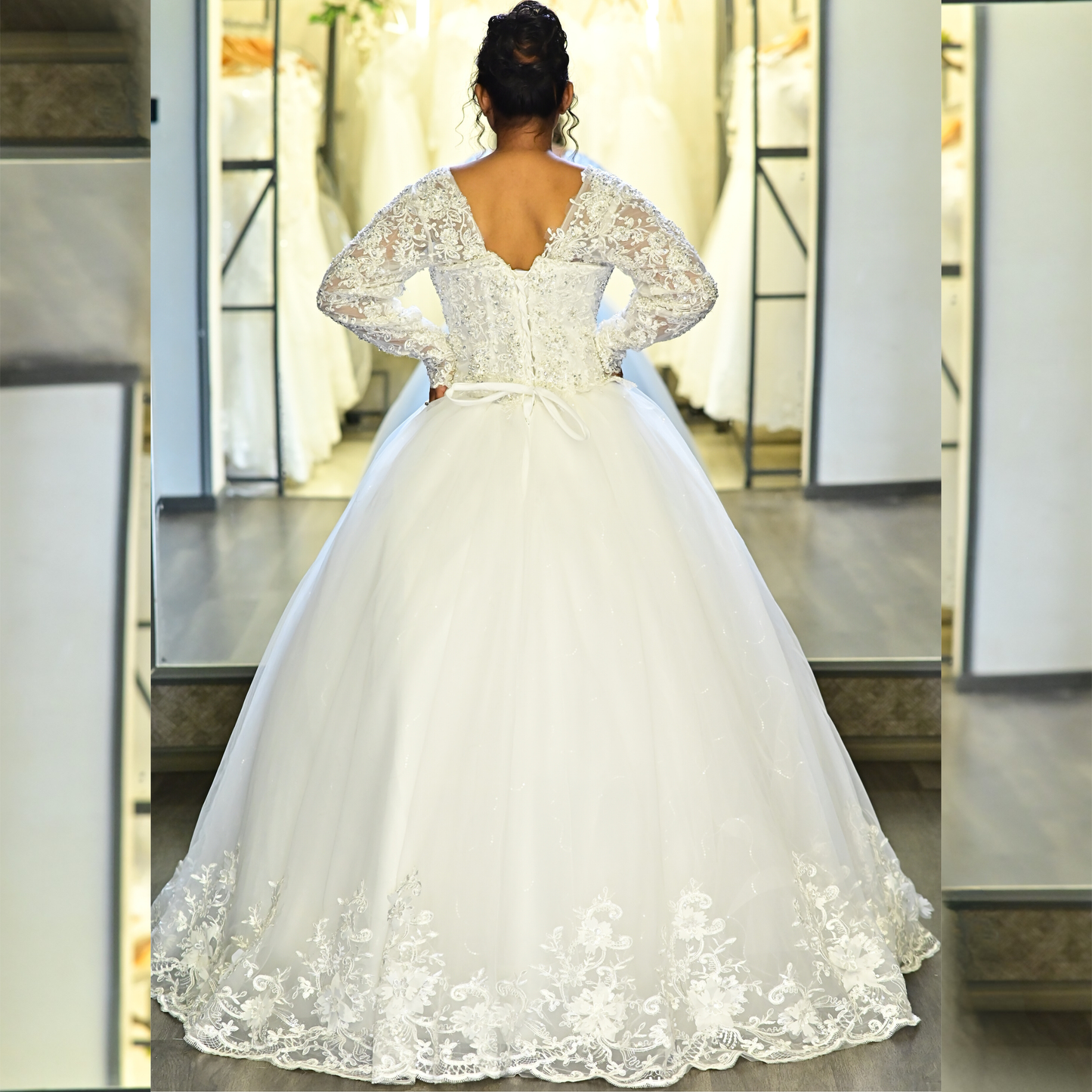 GownLink's Adorable White Wedding Princess Gown GLGB144-B