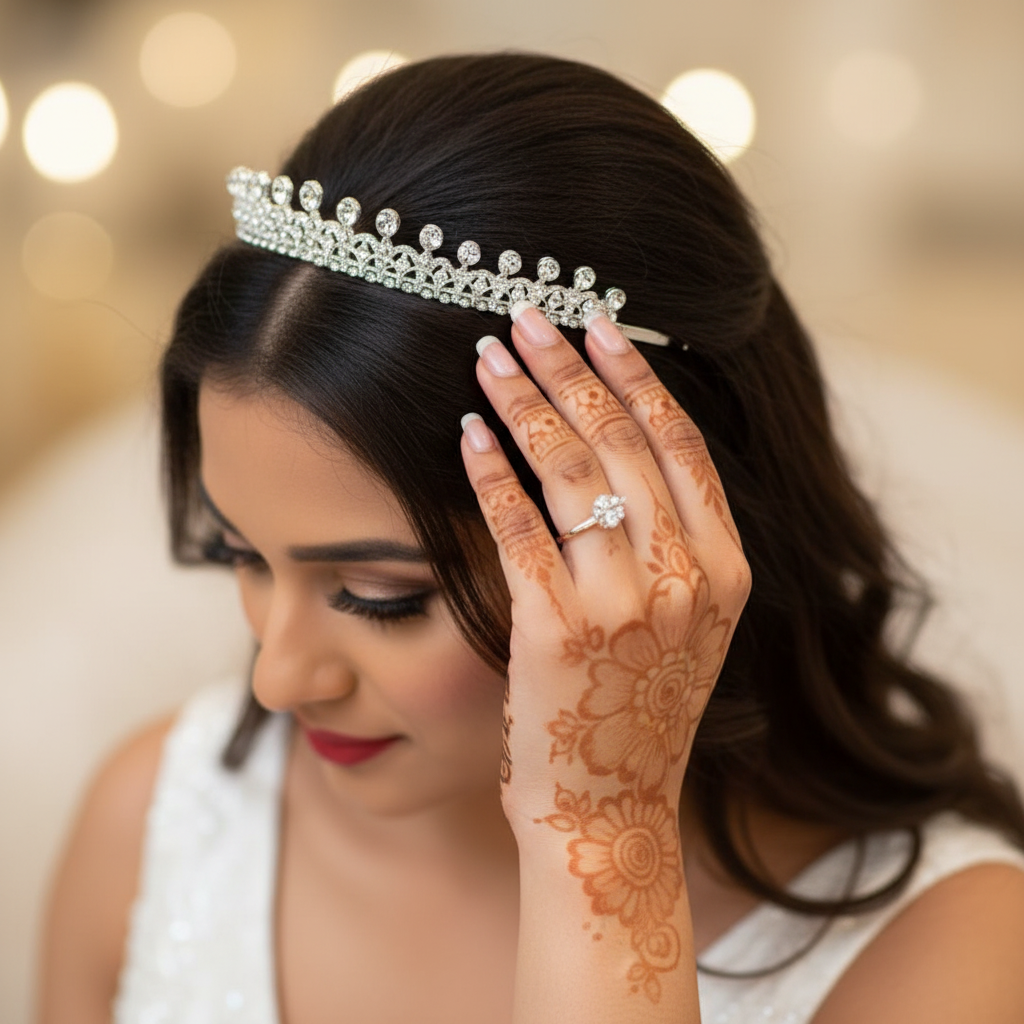 GownLink Luxury Bridal Crown with Exquisite Rhinestone C-10