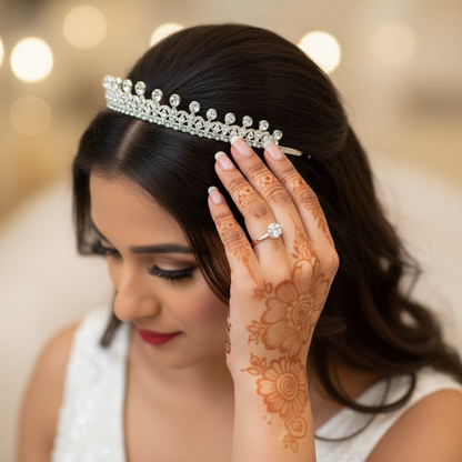 GownLink Luxury Bridal Crown with Exquisite Rhinestone C-10