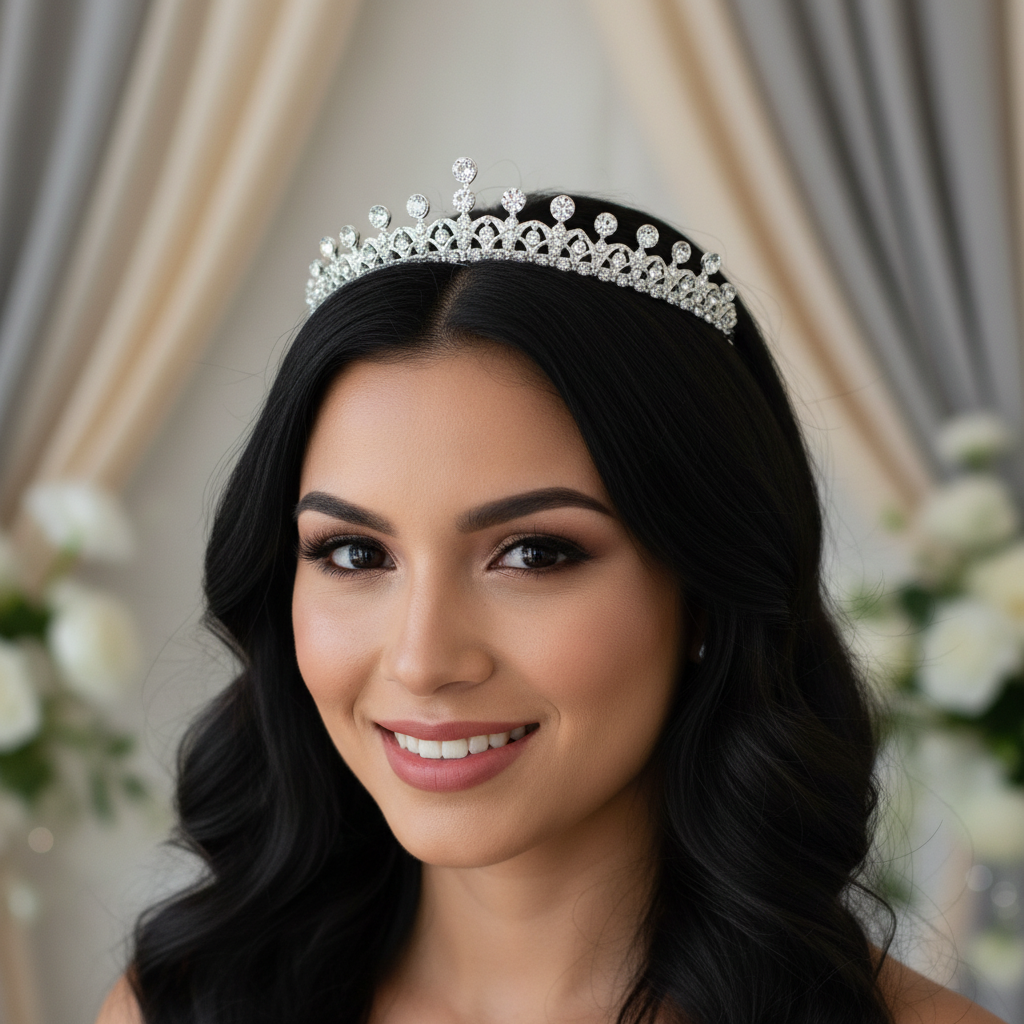 GownLink Luxury Bridal Crown with Exquisite Rhinestone C-10