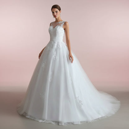 GownLink Bridal  Train Gown for Christian & Catholic wedding GLGT0414-B