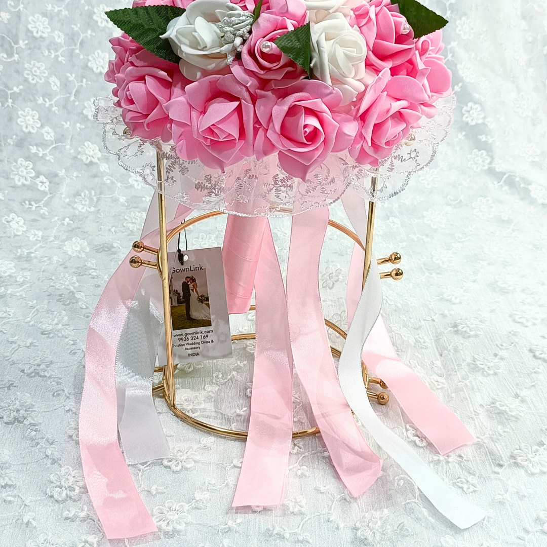 Pink bouquet for bridesmaid Hanumangarh,