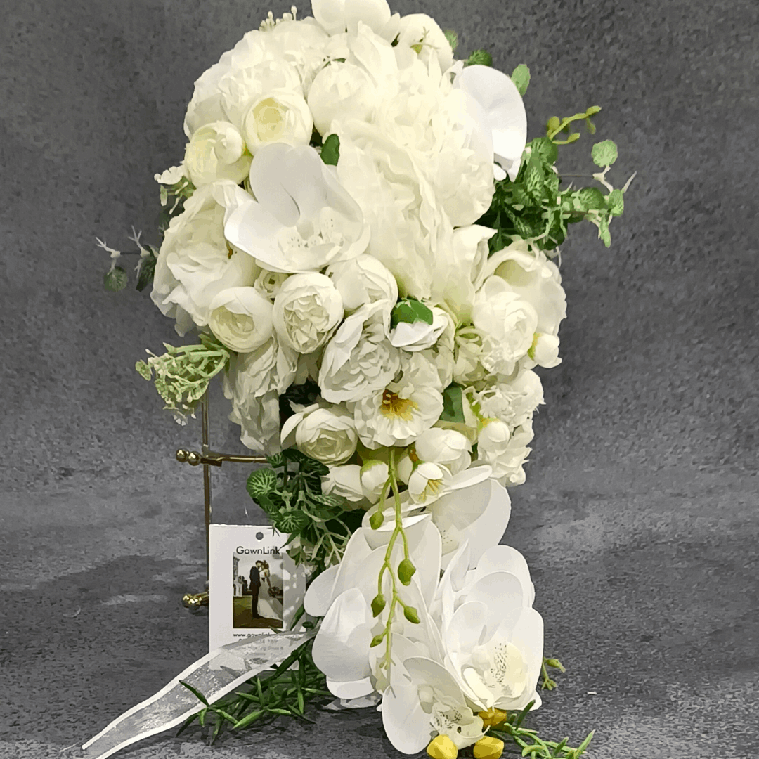 Cream White green Wedding church Bouquet Fast free delivery 5 day  Andhra Pradesh