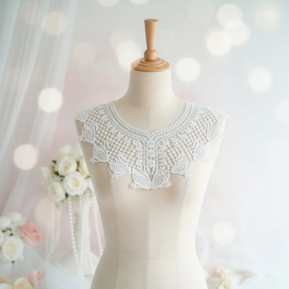 White Beaded Patch Applique Patches for Wedding Dress in Haryana