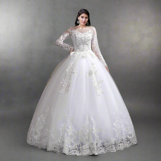 White Bridal Gown in Mumbai - Elegant Design