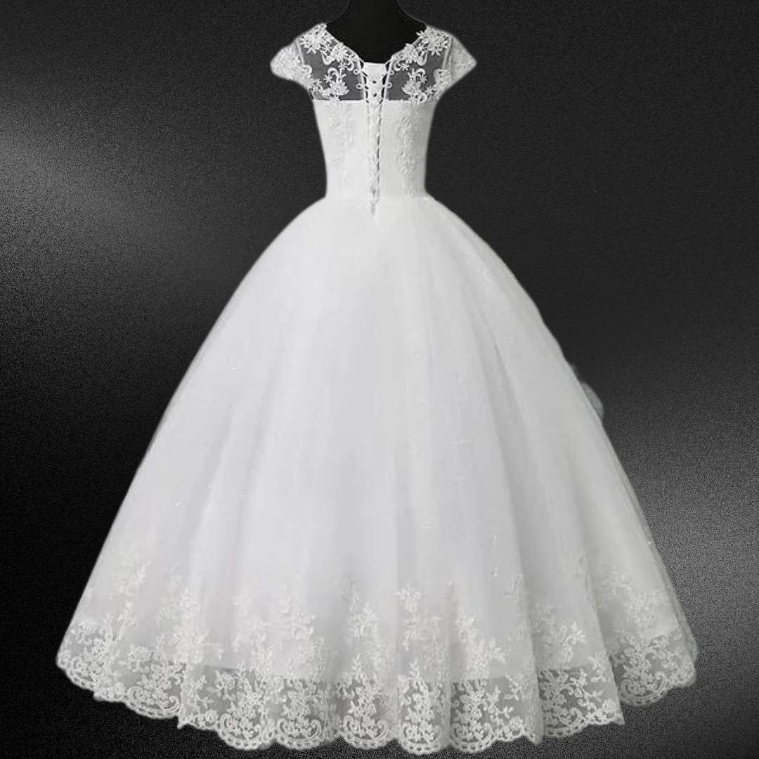 "An ethereal white ball gown designed to make your Christen wedding unforgettable."
