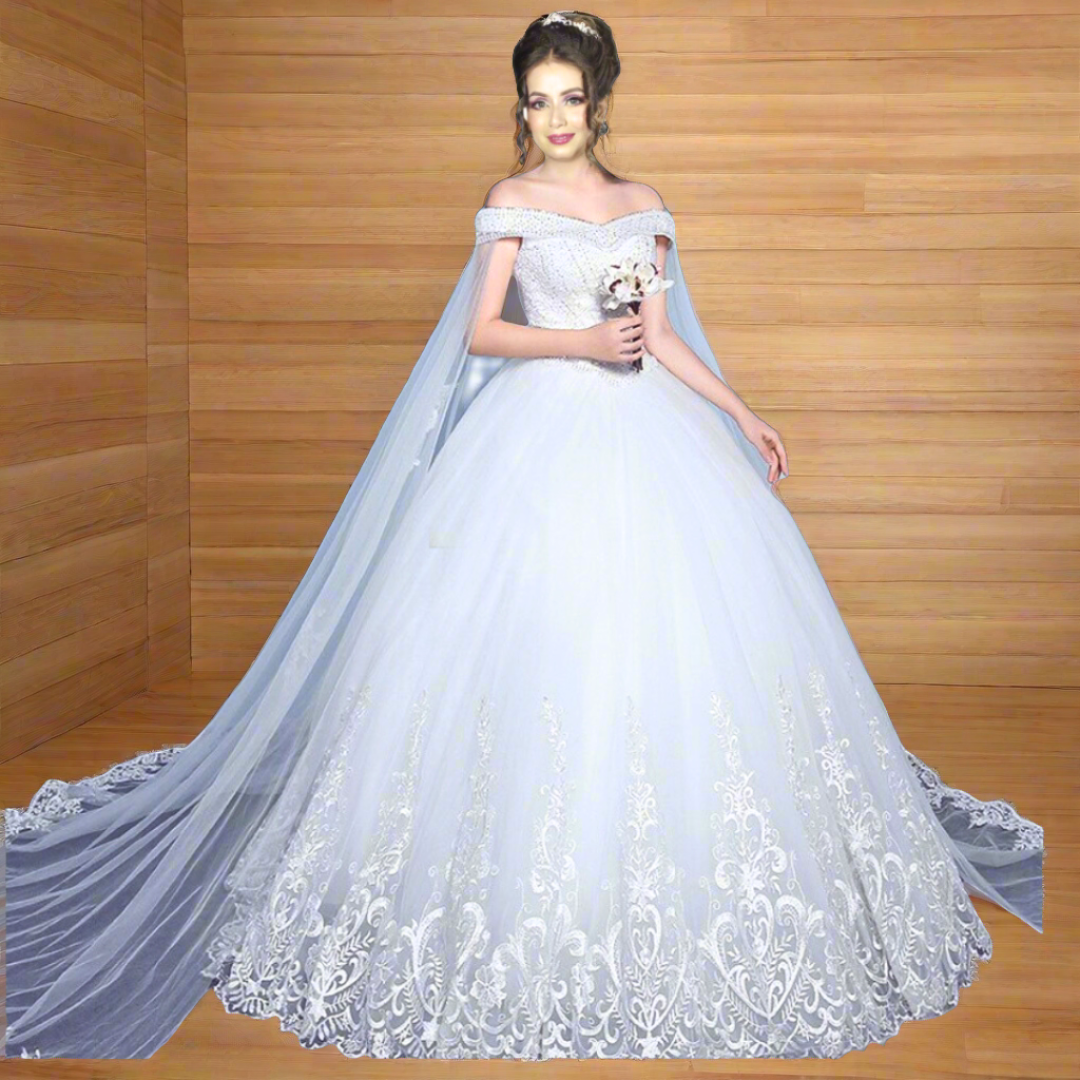  Church Wedding Off Shoulder wedding dress Fast free delivery 5 dayRanchi