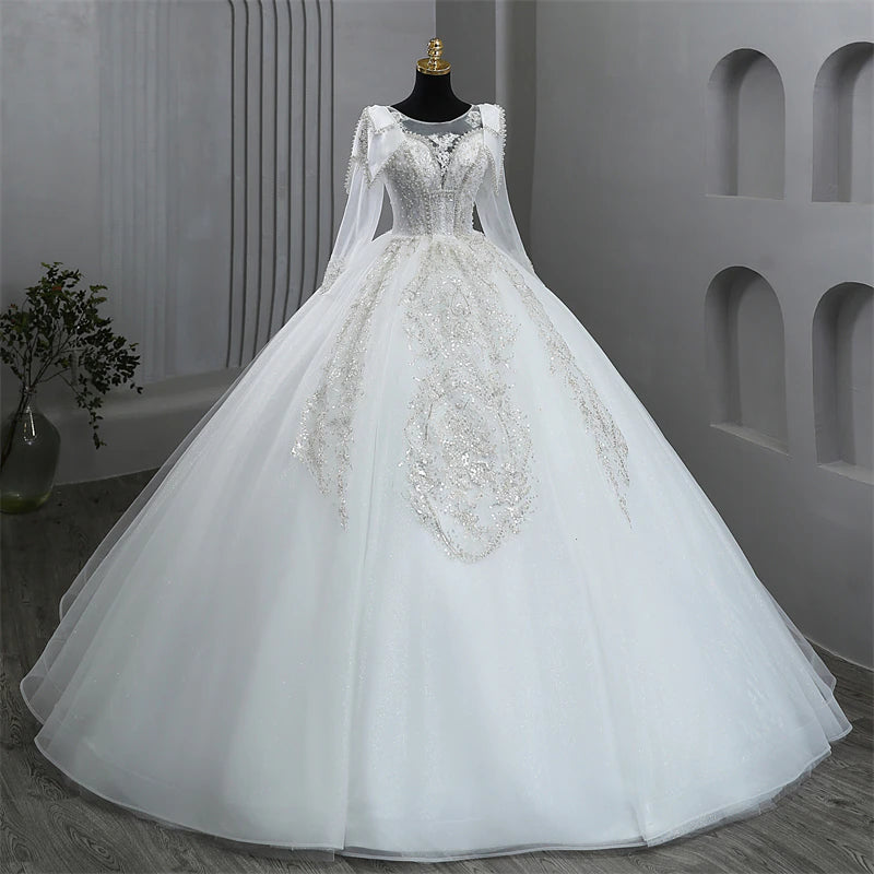 "Sparkling white Ball Gown Akola