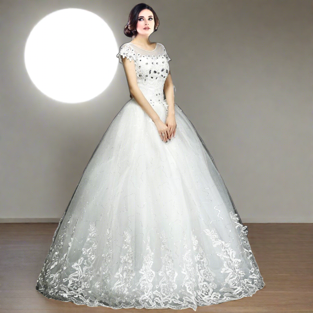 "Breathtaking Organza Ball Gown, Perfect for a Catholic Bride's beautiful"   Ahmadabad