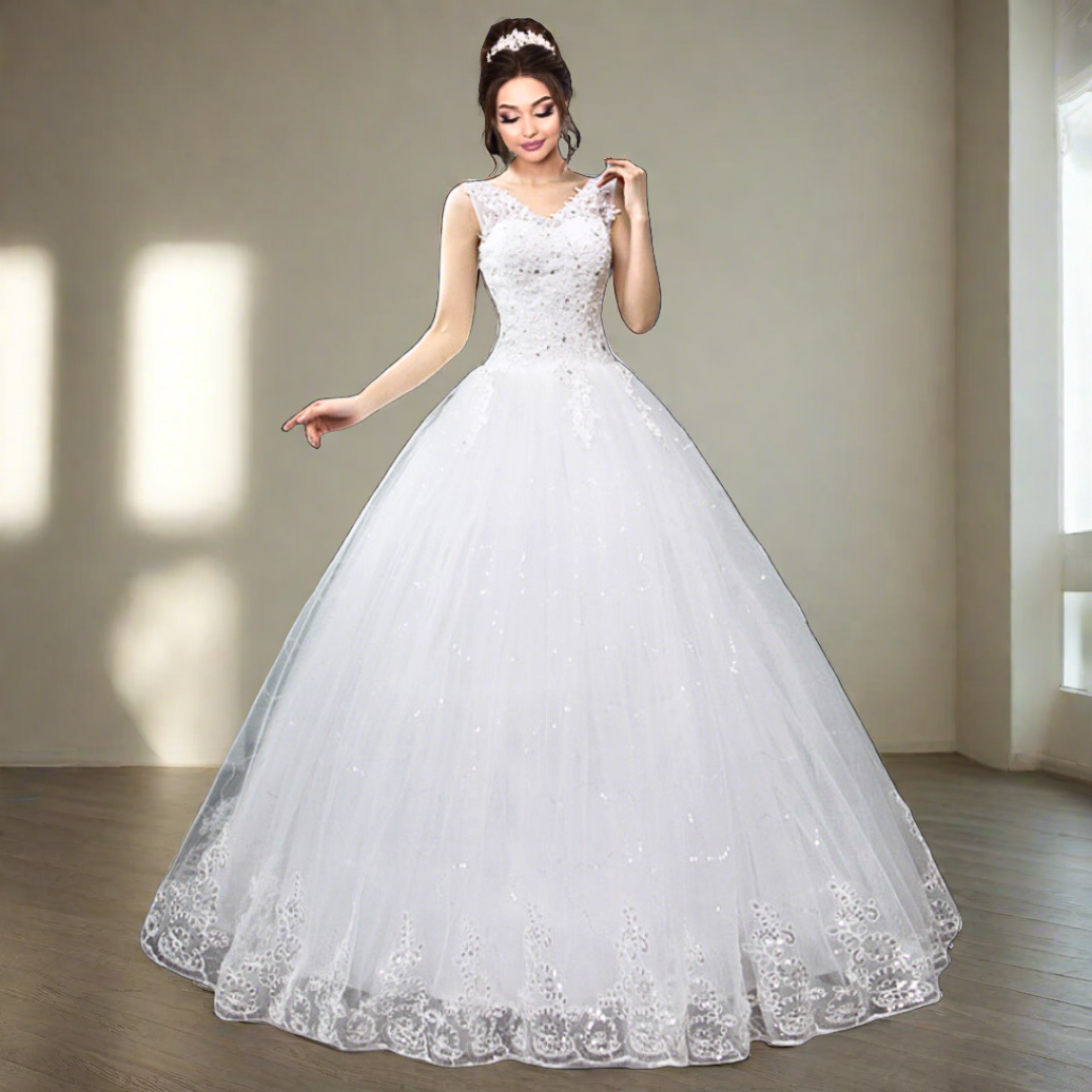 "Breathtaking Organza Ball Gown, A Catholic Bride's Fairytale Gown"
