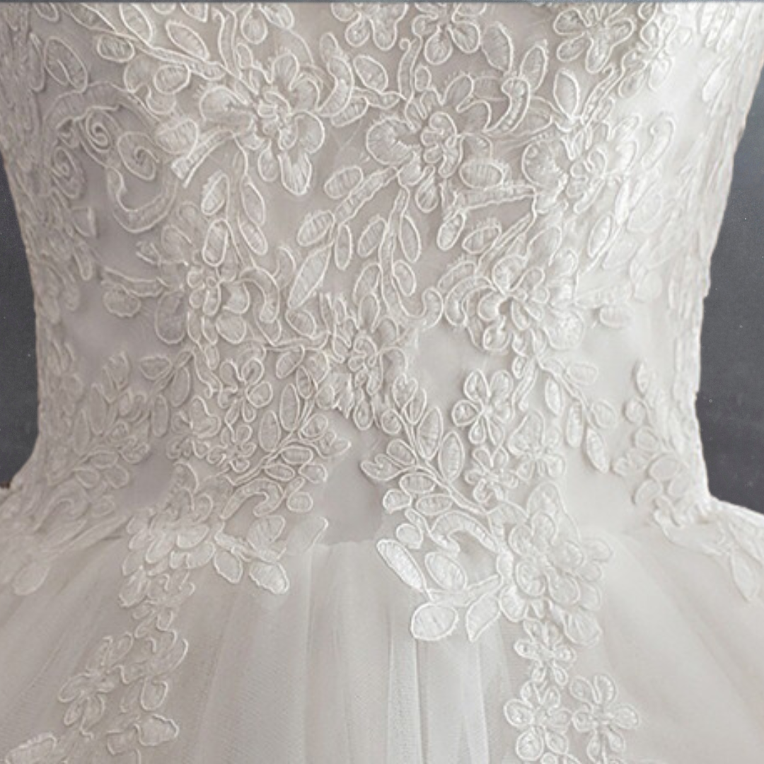 Back view of model in 5-Piece Bridal Combo Set — GownLink GOWNLINKS