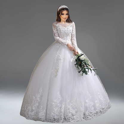 Side view of model wearing Bridal Combo Set — GownLink BRIDE