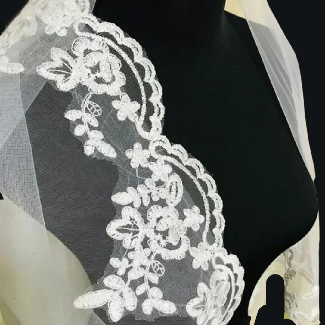 Front view of Bridal Crown on model — GownLink CROWN
