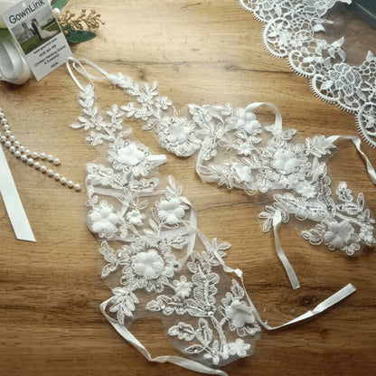 Model wearing Bridal Crown with veil and gown — GownLink CROWN