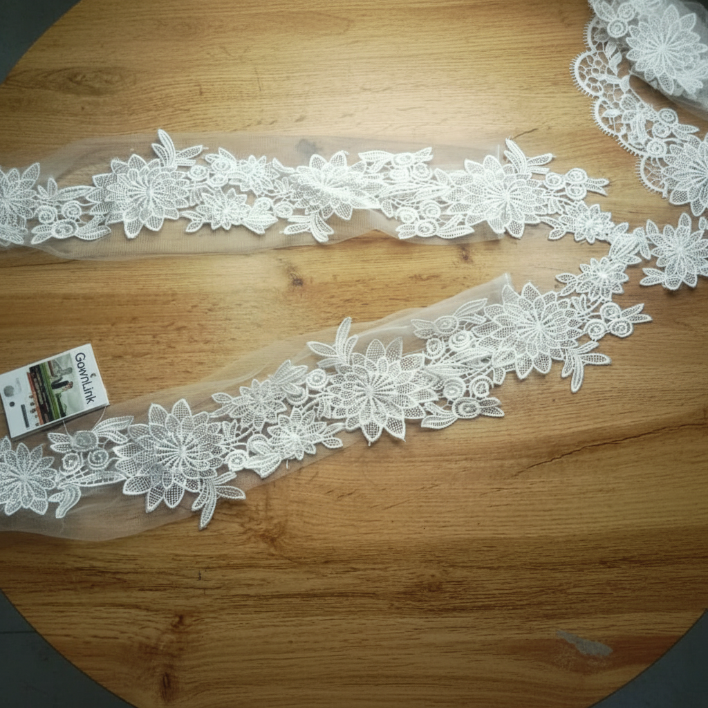 Pair of Bridal Gloves laid flat — GownLink G15