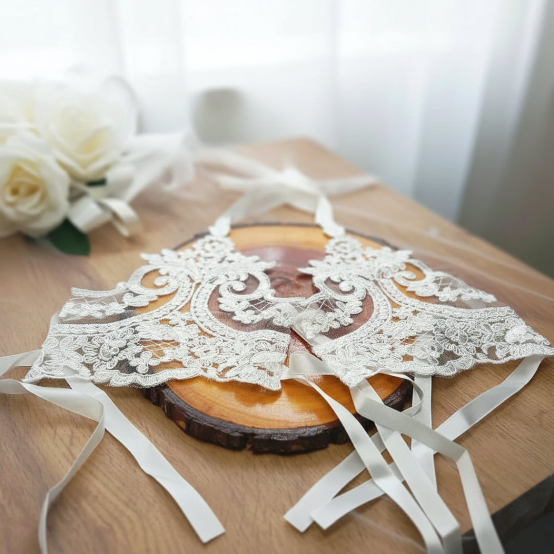 Pair of Bridal Gloves laid flat — GownLink G18