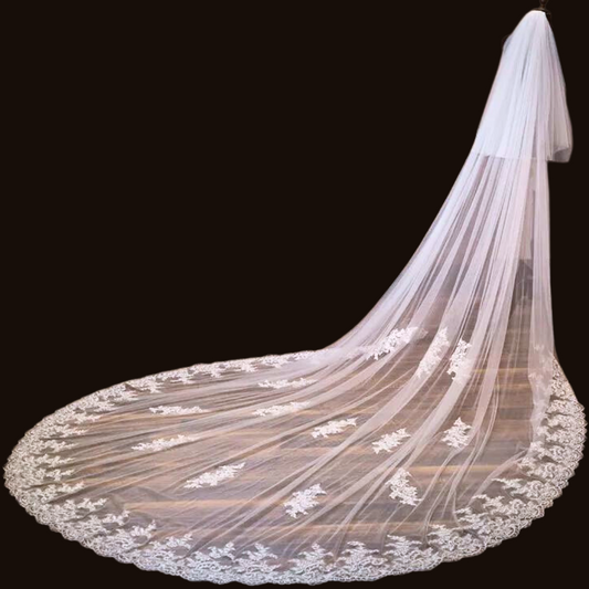 Close-up of lace and detail on Bridal Lace Patch — GownLink GLVB09D