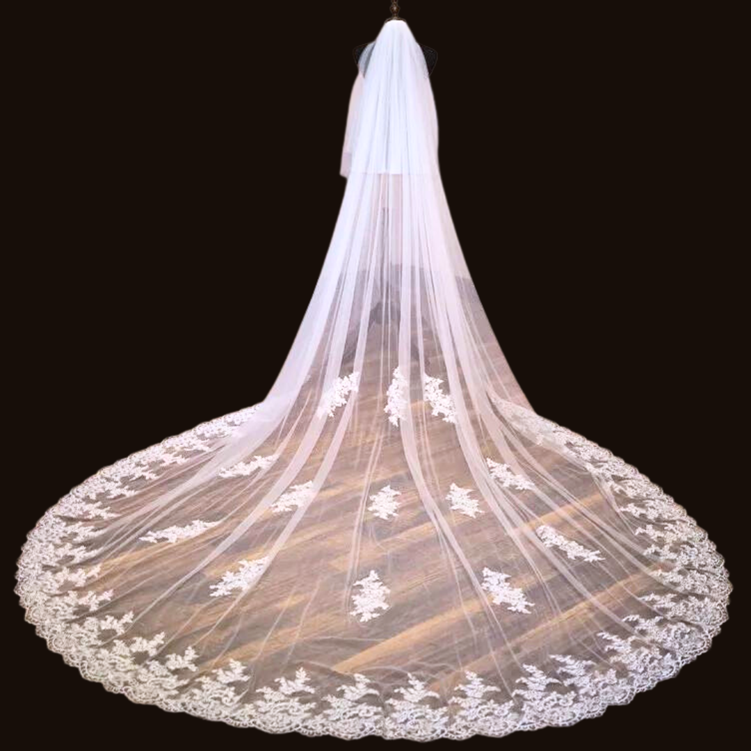 Front view of Bridal Lace Patch — GownLink GLVB09D