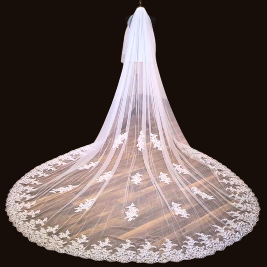 Front view of Bridal Lace Patch — GownLink GLVB09D