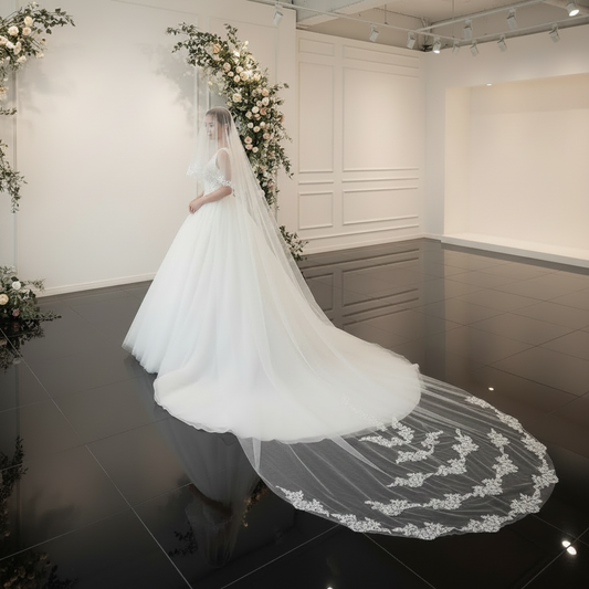 Front view of Bridal Lace Patch — GownLink GLVHSEQ1