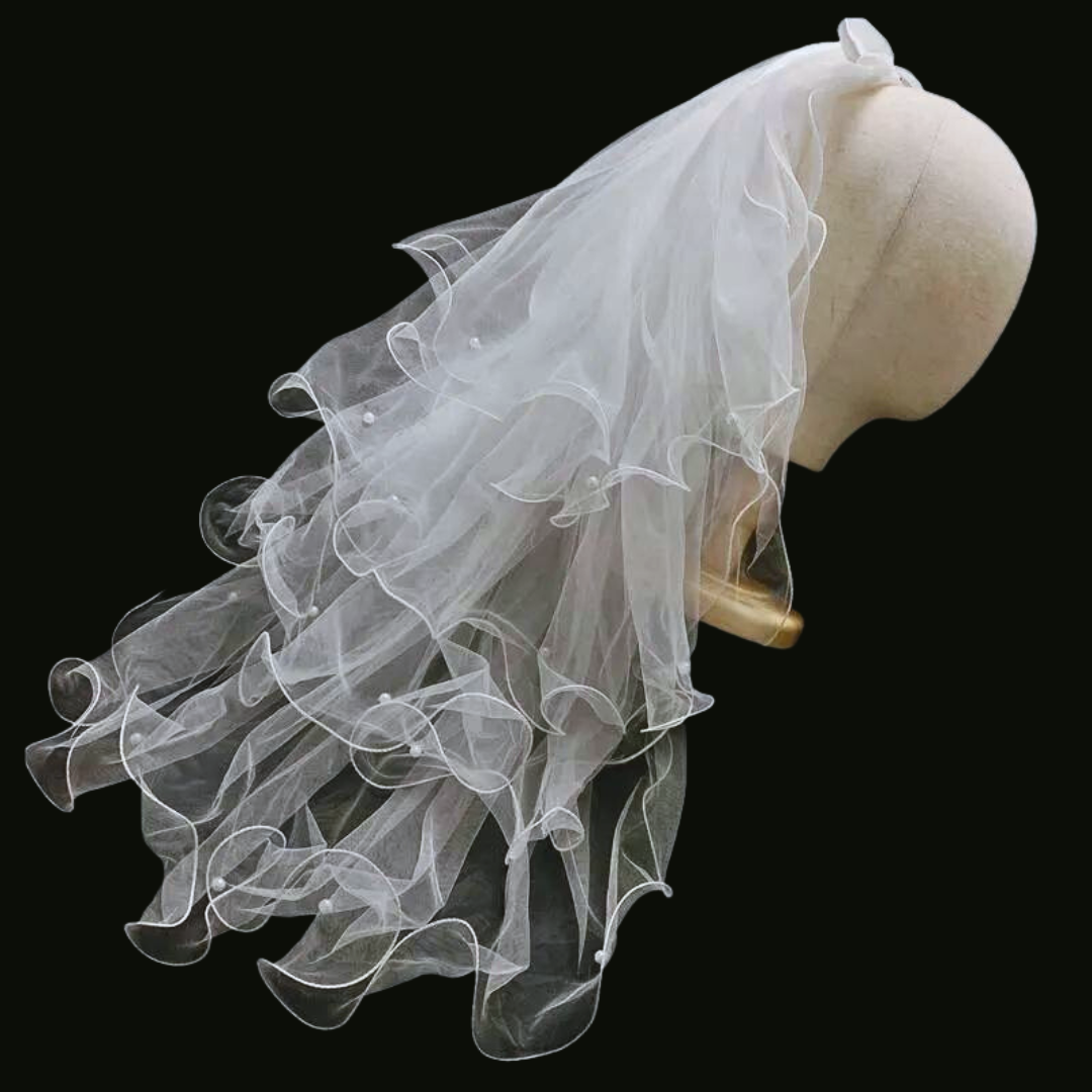 Detail of veil fabric and texture — GownLink GLHLCV5