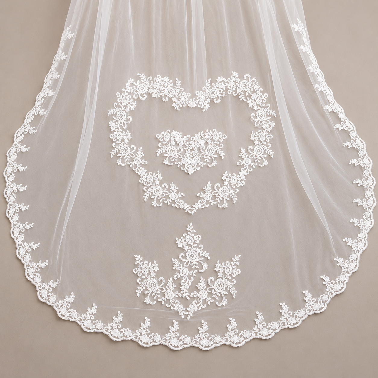 Model wearing Bridal Veil with bridal gown — GownLink GLHL31