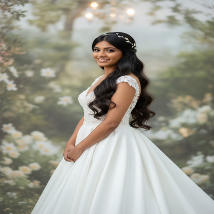 Back view of Bridal Wreath showing full design — GownLink W8