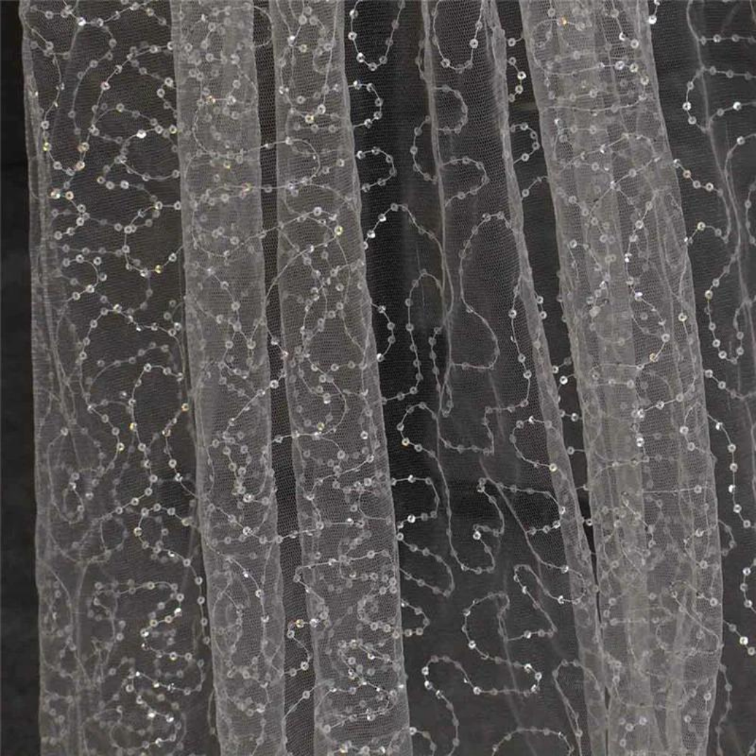 Close-up of lace edge detail on Cathedral Bridal Veil — GownLink GLVSEQ1N