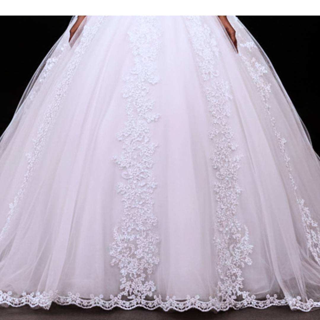 Front view portrait of bride in GownLink wedding gown