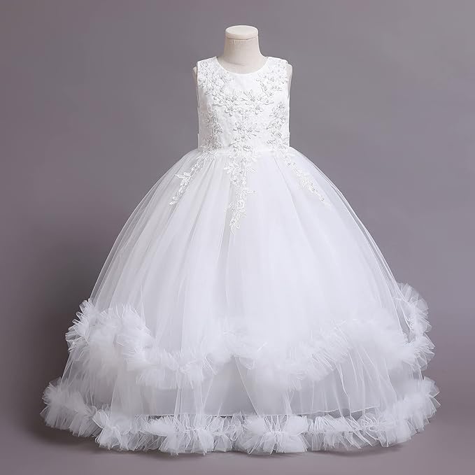 Front view of First Communion Dress on child model — GownLink COMMUNION