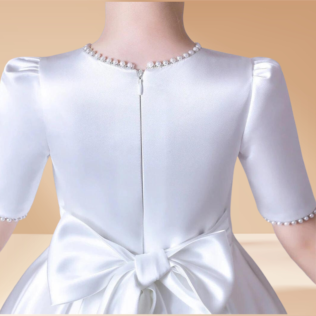 Detail of sleeves on First Communion Dress — GownLink COMMUNION