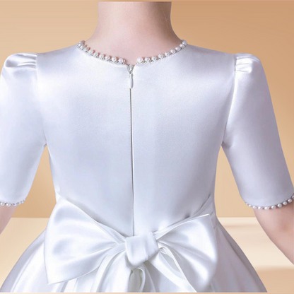 Detail of sleeves on First Communion Dress — GownLink COMMUNION