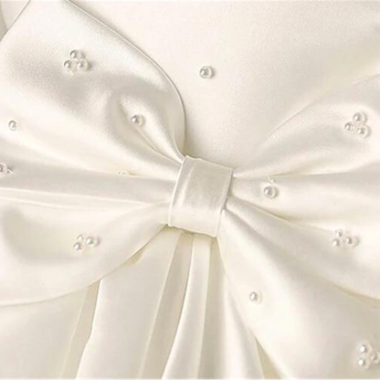 Detail of sleeves on First Communion Dress — GownLink GLBP7