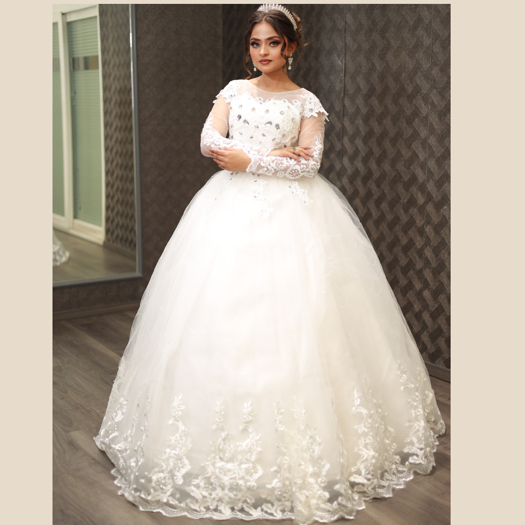 Model wearing complete Full Bridal Combo Set — GownLink GOWNLINKS