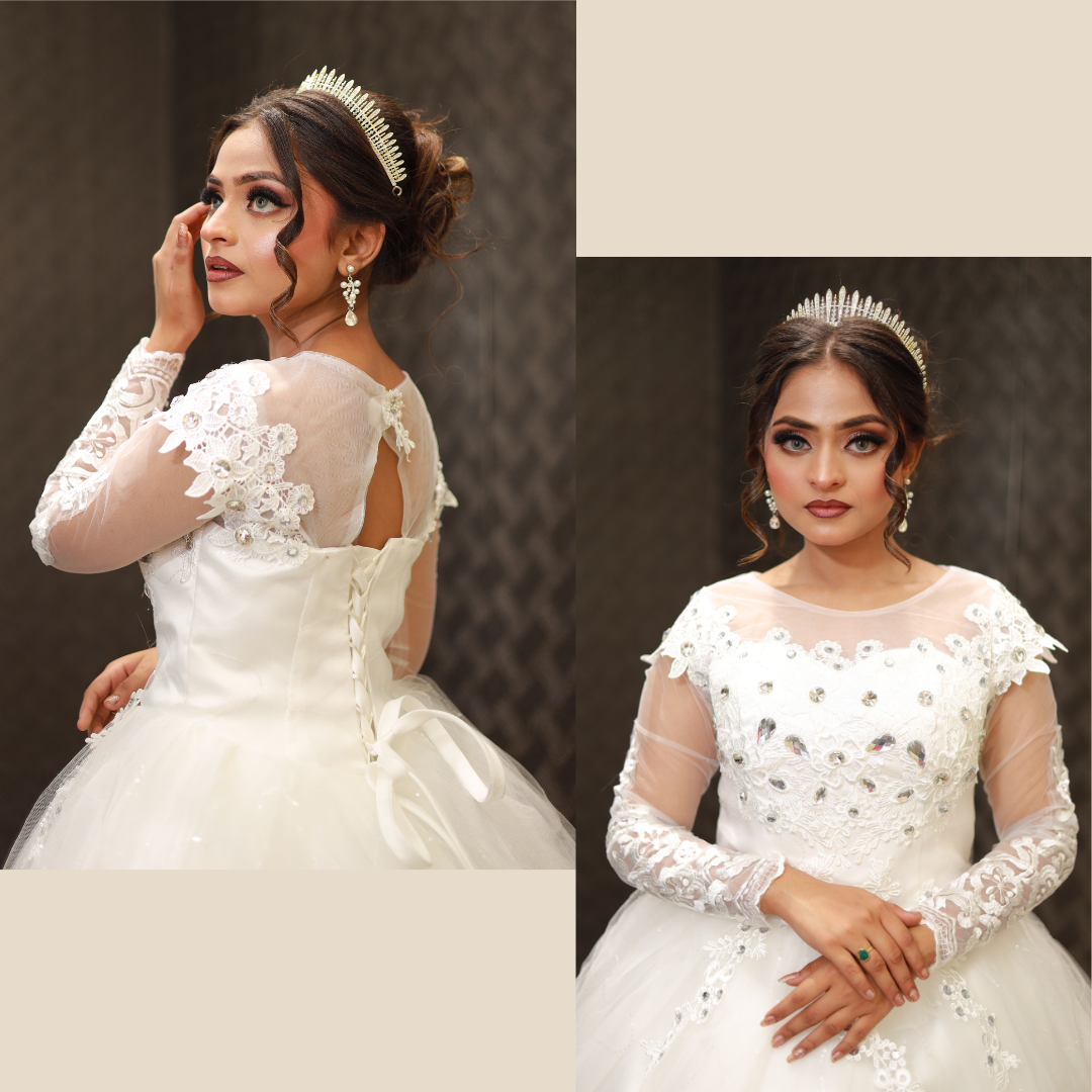 Close-up of individual pieces in Full Bridal Combo Set — GownLink GOWNLINKS