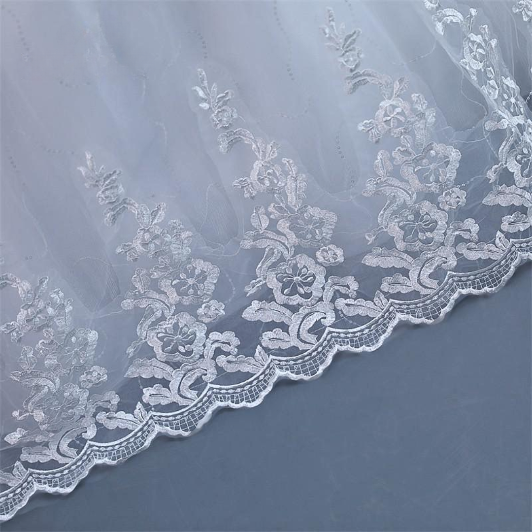 Side view of model wearing Full Bridal Combo Set — GownLink GOWNLINKS