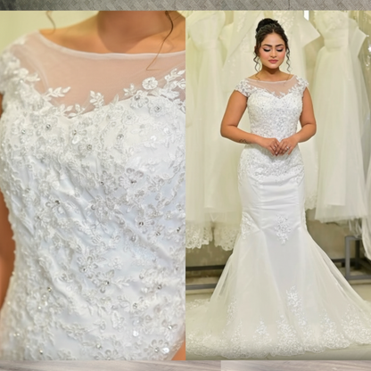 Body fitted mermaid wedding gown GL330XFM for Christian & Catholic brides across Kerala, Goa, Mangalore, Tamil Nadu & North-East India, plus NRI brides in USA, UK & Gulf