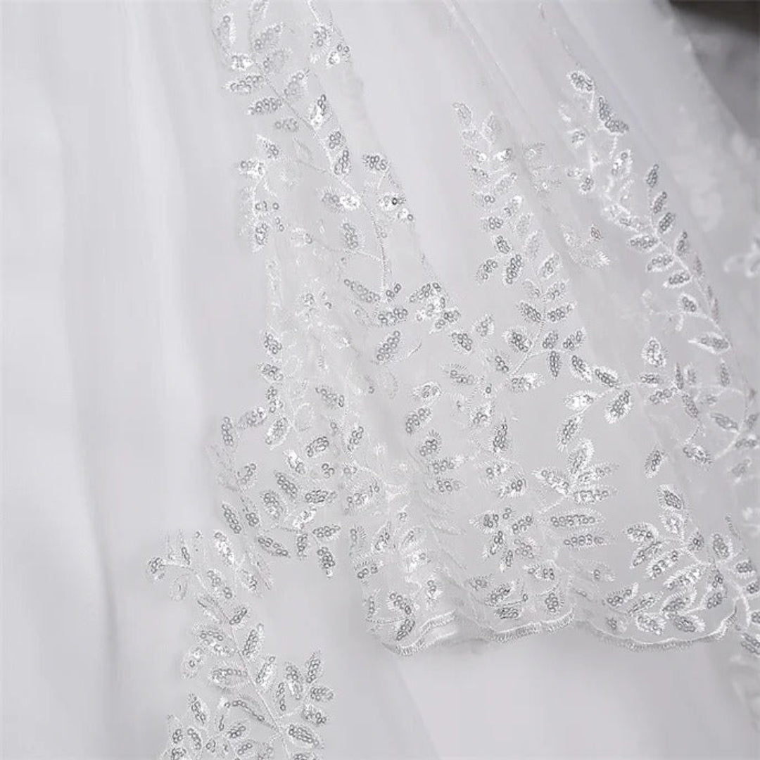 GownLink modest lace wedding dress with full sleeves and premium craftsmanship for Christian brides