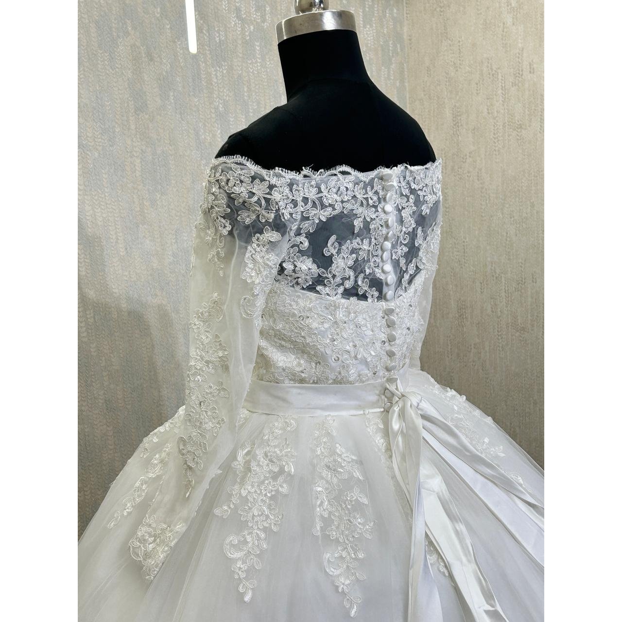  White patch wedding gowns Agra India