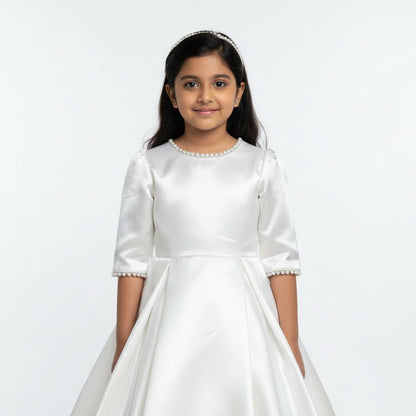 GownLink's Combo Set for First Holy Communion White Dress 2 Items